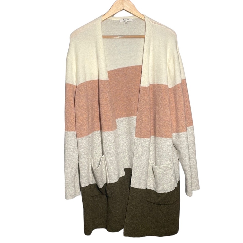 MADEWELL Color Block Open Cardigan